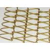 Buy cheap 1.5m Gold Metal Mesh Conveyor Belt Anticorrosion For Exhibition Halls from wholesalers