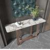 Buy cheap Polished Stainless Steel & Marble Console Tables - Affordable Luxury from wholesalers
