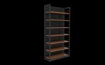 Wooden Metal Grocery Store Supermarket Display Racks Electrastic Spray