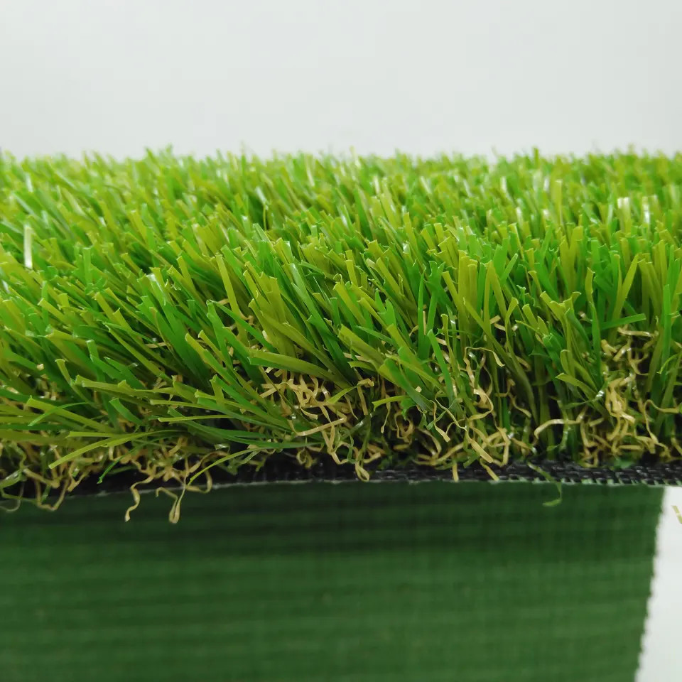 High Density PE Landscaping Artificial Grass Natural 3 / 8 '' 12500 Dtex