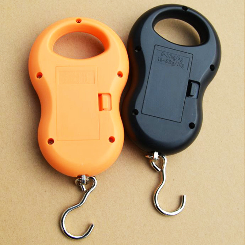 Orange Portable Electronic Luggage Scale With Over Load Indication