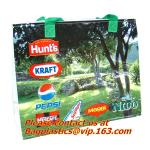 eco reusable pp woven shopping bag with logo design, eco-friendly cheap