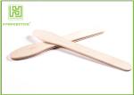 Natural Color Long Ice Cream Wooden Sticks With 114mm Length Flat Edge