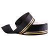 Buy cheap Black Printed Grosgrain Ribbon Foil Gold Lines For Luxury Fragrance Packaging from wholesalers