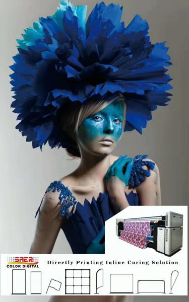 Pop Up Digital Textile Printing Equipment With EPSON 4720 Print Head 380V