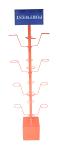 Mobile HongChuang RAL Color Football Display Rack Portable With 20 hats