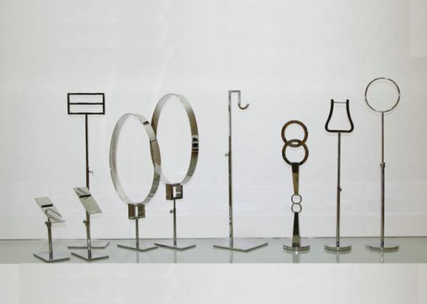 Stainless Steel Store Display Props For Bags / Tie / Shoes / Belt Customized