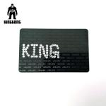 Customized Metallic Print Business Cards , Silver / Black Metal Etched Business