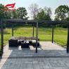 Buy cheap Motorized Outdoor Aluminium Pergola With Downpipe Size Louver Blades from wholesalers
