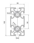T-Slot & V-Slot 50 Series Aluminum Profiles - 10-5050L
