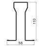 Buy cheap Galvanized Steel Industrial Sectional Door Parts Omega Profile H110 from wholesalers