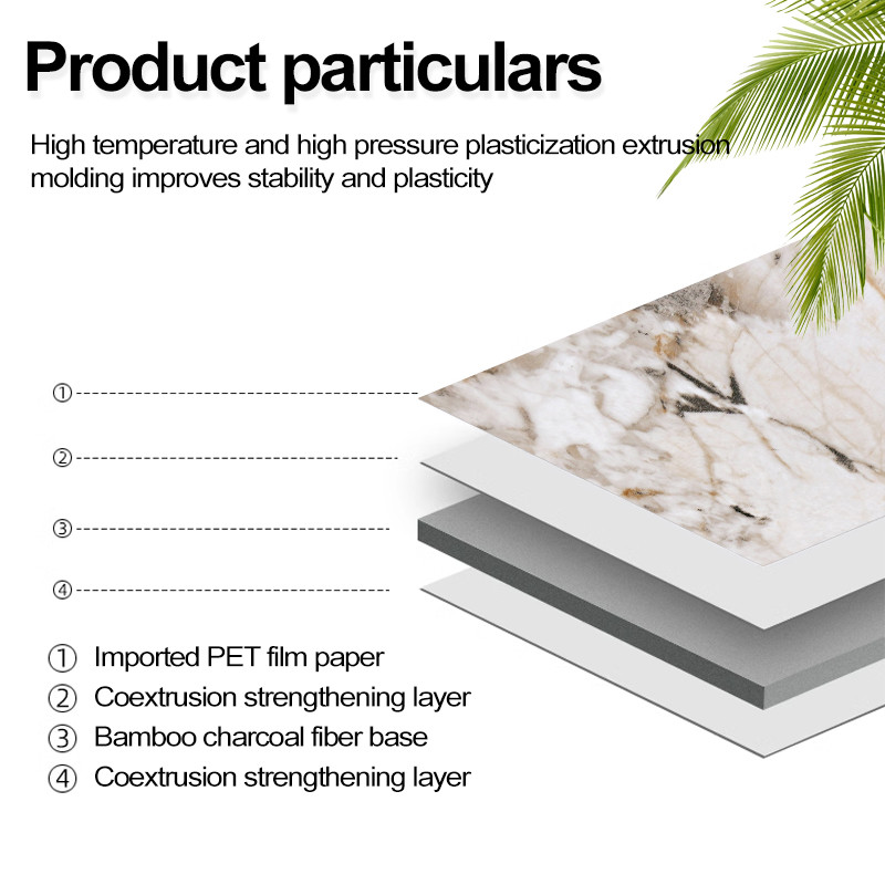 Modern High Gloss Marble Sheet Panel Luxury Wall Decoration Bamboo Crystal Board