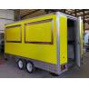 Buy cheap Affordab Dinner Car Customized High Quality 2024 Mobile Yellow Food Trailer Snack Food Truck Tea Shop Trailer from wholesalers
