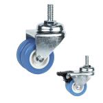50mm Wheel Diameter 154LBS Capacity Twin Wheel Casters