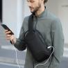 Buy cheap Wholesale waterproof anti theft designer crossbody bag custom logo USB sling bags for men single shoulder chest bag from wholesalers