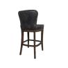 Buy cheap Martine Tufted Back Leather Counter Stool Chair With Wooden Legs from wholesalers