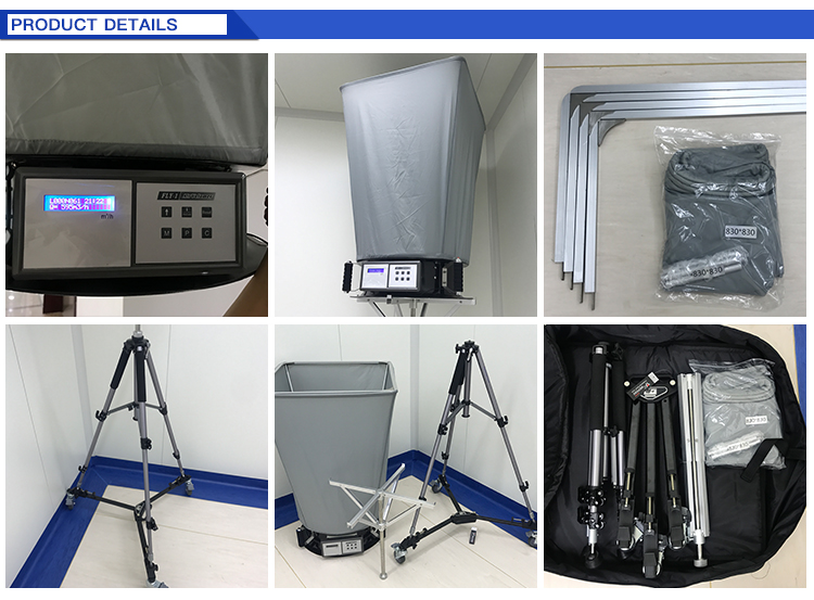 Blue Color Balometer Capture Hood With 5 Inch Color Touch Screen Display