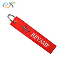 Buy cheap Metal Ring Polyester Keychain , Merrow Border Personalized Fabric Keychains product