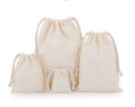 8oz Natural Unbleached Cotton Small Muslin Drawstring Bags 13x16cm