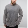 Buy cheap Acid Washed Men'S Oversized Long Sleeve T Shirt , Cool Plus Size T Shirts from wholesalers