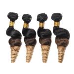 Loose Wave Blonde Ombre Remy Hair Extensions Soft And Clean 1b/4/27 Color