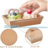 Buy cheap Paper Charcuterie Boxes With Clear Lids, 50 Pack Disposable Sandwich Containers, Small Kraft Bakery Treat Boxes from wholesalers