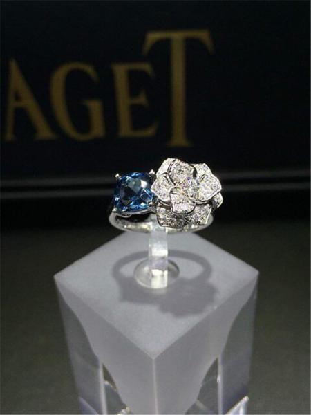 Buy cheap Piaget full diamonds tanzanite rose ring of 18kt gold with white gold from wholesalers