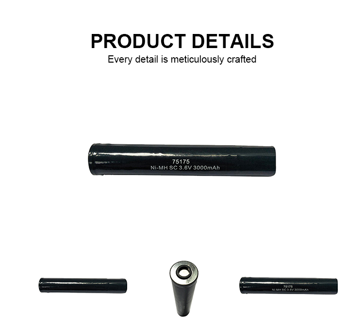 Custom Flashlight Battery Pack 3000mah 3.6v NiMh Rechargeable Battery