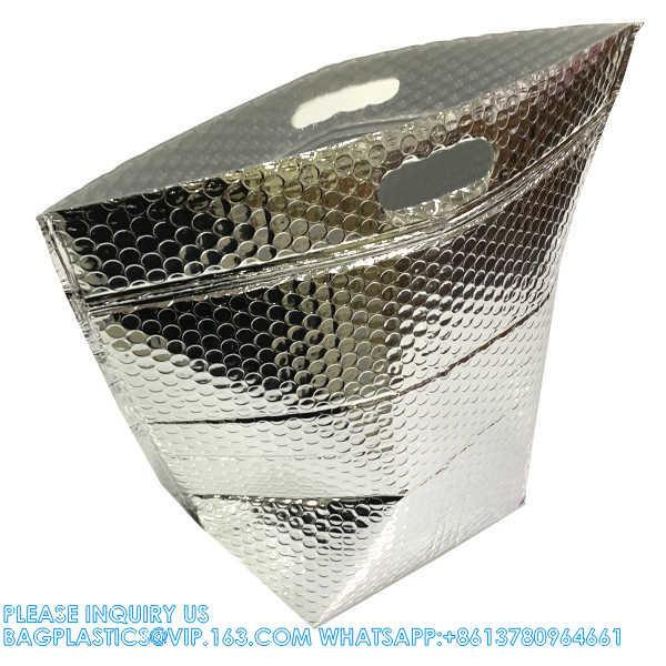Buy cheap Hamburg Food Reusable thermal Insulate Zipper Delivery Thermal Bag Foil Thermal Insulated Storage Bag from wholesalers