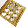 Buy cheap Empty Cosmetic packaging Bamboo Pressed Powder Eye Shadow Makeup Palette from wholesalers