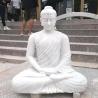 Buy cheap White Marble Sitting Buddha Statue Life Size Natural Stone Garden Sculpture from wholesalers