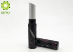 Black Plastic Lipstick Tubes For Cosmetic Packaging , Empty Lipstick Containers