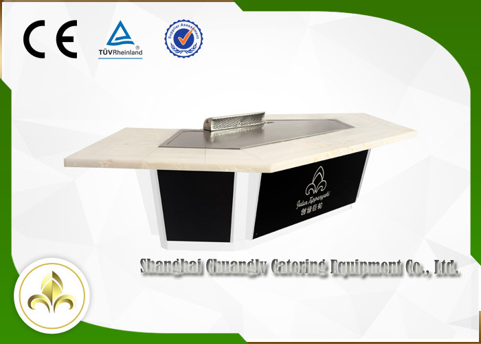 Snow Mountain Gas Teppanyaki Plate Japanese Dining Grill Built In Air Blower