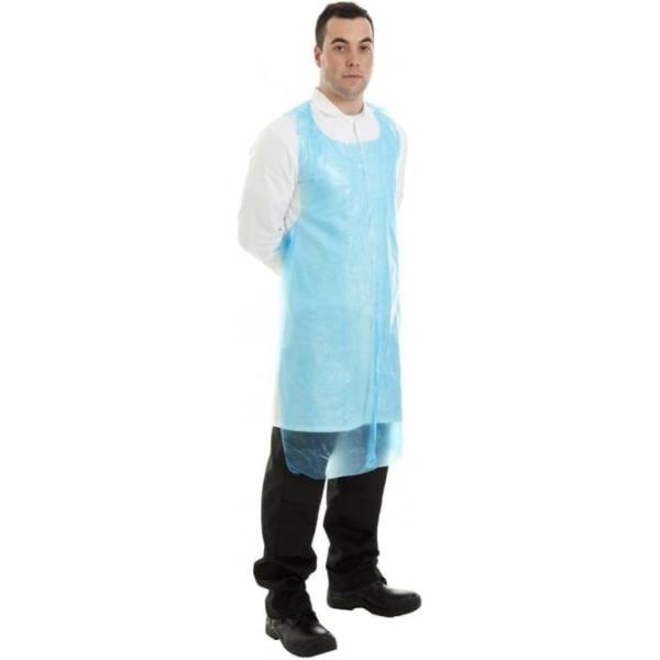 Buy cheap Light Blue Plastic Kitchen Apron , Compostable Plastic Waterproof Aprons For Adults from wholesalers