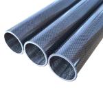 Twill Weave Finish Carbon Fiber Round Tube 500 x 25 x 23mm For Medical