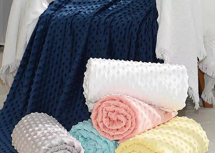 100% Polyester Micro Fleece Bubble Minky Plush Fabric OEKO Certification