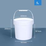 Screw Lid 8 Gallon Plastic Bucket Food Safe For Ice Cream Beverage OEM