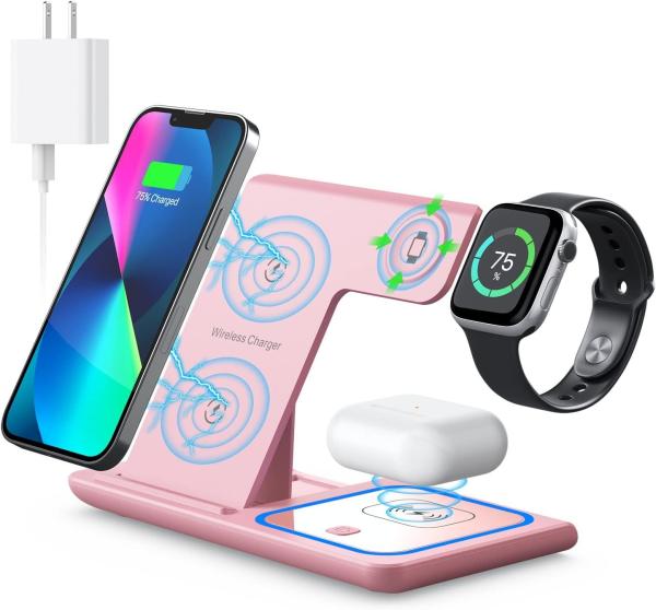 Buy cheap Wireless Charging Station for iPhone and Apple Watch Fast Charger for AirPods Pro 3 2 from wholesalers