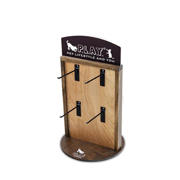 Buy cheap Table Top Wooden Display Stand Wooden Pet Toy Display Stand With Hooks from wholesalers