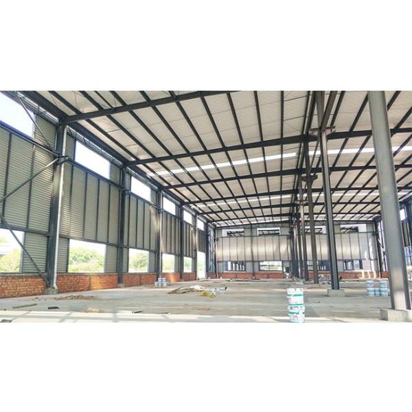 Industrial Galvanized Metal Building Construction , Prefabricated Steel
