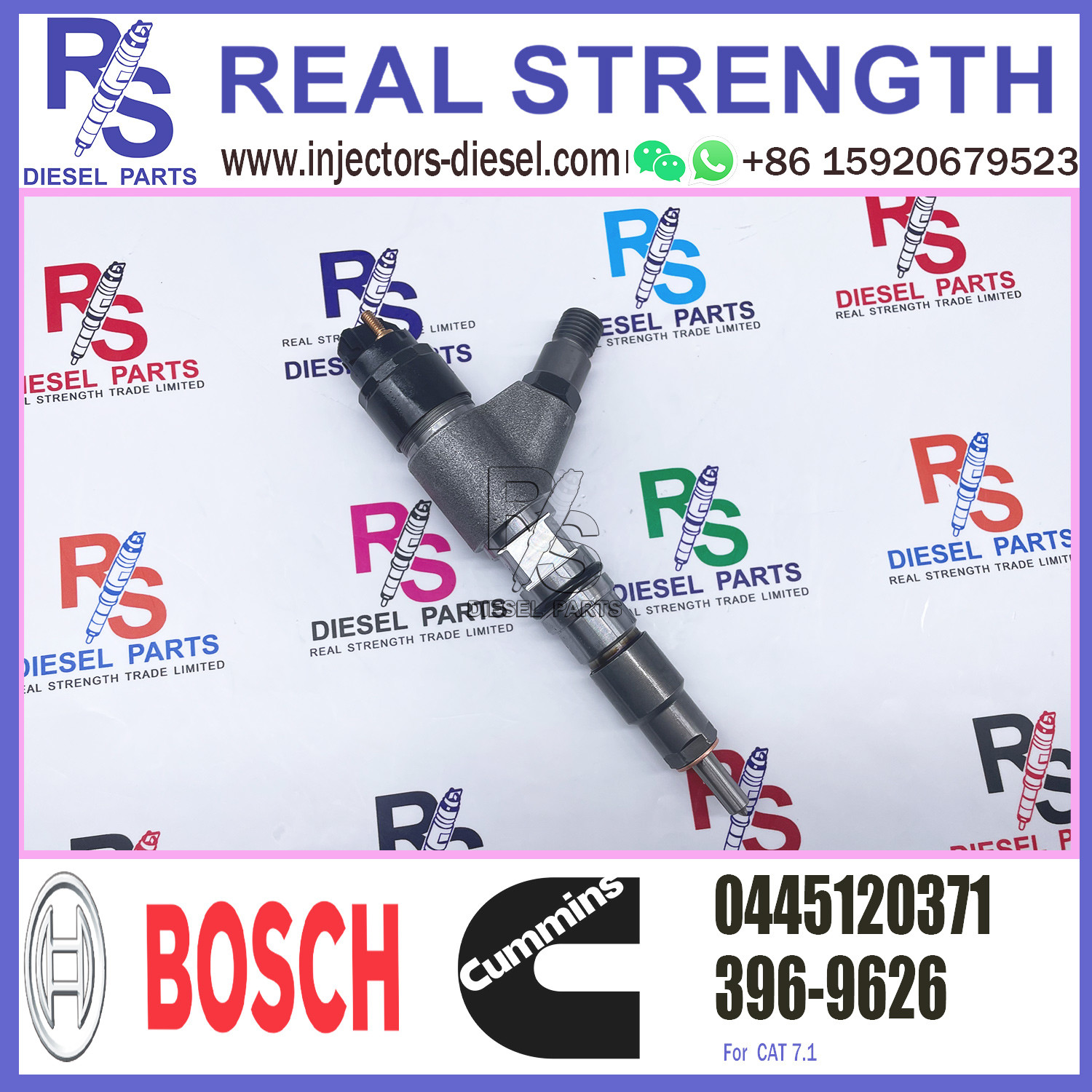 High Quality diesel engine parts DX225LC excavator fuel injector assy 0445120295 400903-00036 for Daewoo Doosan DX340
