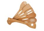 Organic Bamboo Utensil Set Wooden Cooking Spoons and Spatulas Antimicrobial