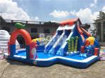 Buy cheap Backyard Inflatable Water Slides And Pool Bouncy Water Slides Customized from wholesalers