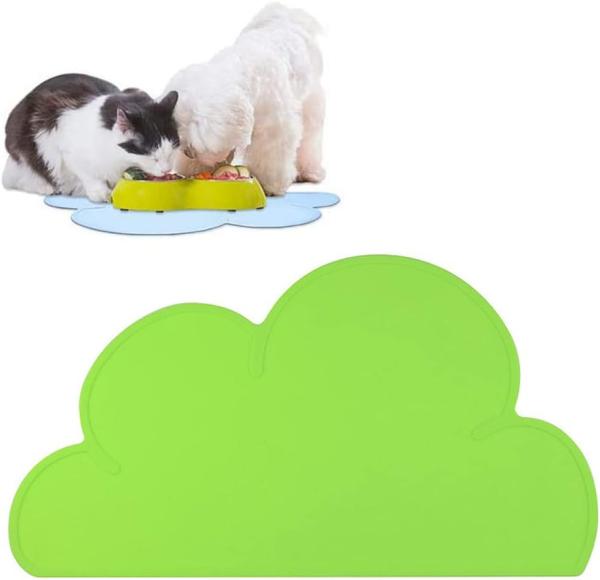 Silicone Pet Feeding Food Mat Dog Cat Placemat Mat With Raised Edge Anti-Slip