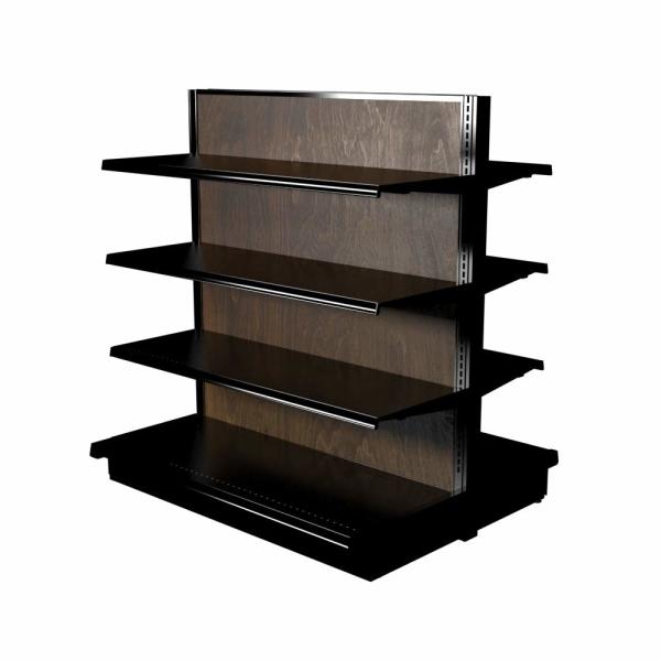 Buy cheap Timber Wooden Gondola Display Shelving Black Unit Commercial from wholesalers