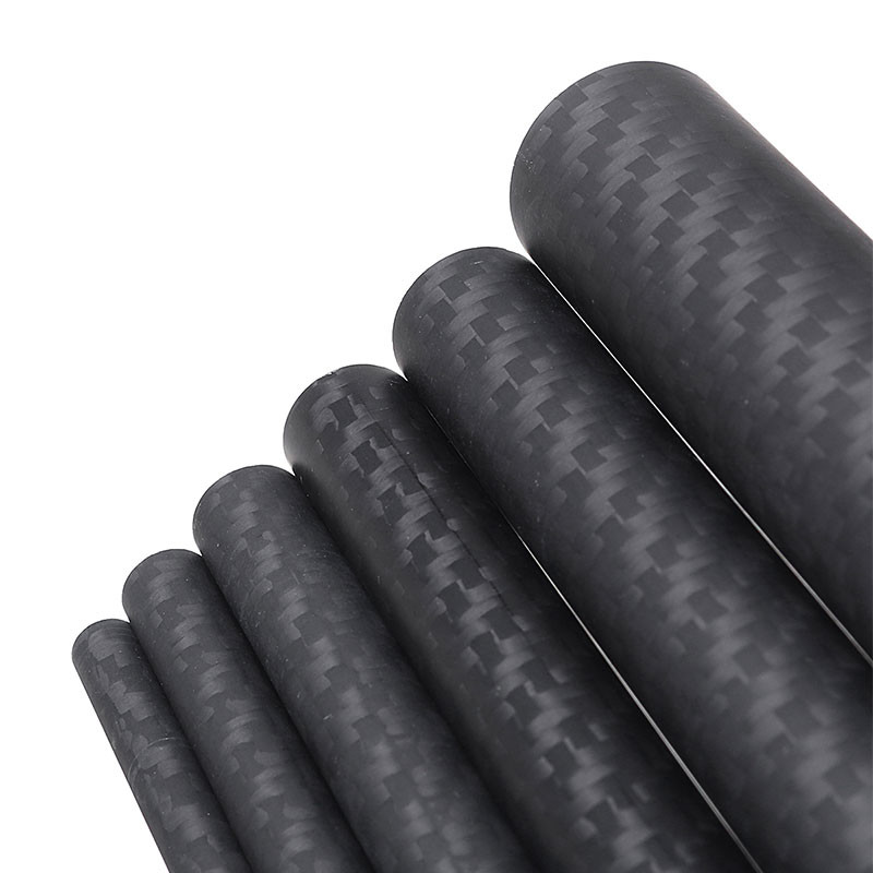 Round Twill Weave Carbon Fiber Tubing 16MM 3K Matte