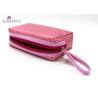 Buy cheap Light Weight Fabric Cosmetic Bag Small Women Handbag Deep Pink Color Oxford Lining from wholesalers