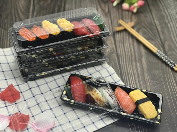 Buy cheap Transparent Lid Plastic Sushi Tray Food Grade Disposable from wholesalers