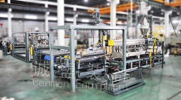PVC Functional Cast Film Extrusion Line Conical Dual Screw Cast Film Extrusion