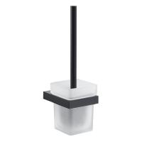 Buy cheap Modern Metal Stainless Steel Toilet Brush Holders Glass Bath Hardware Set product